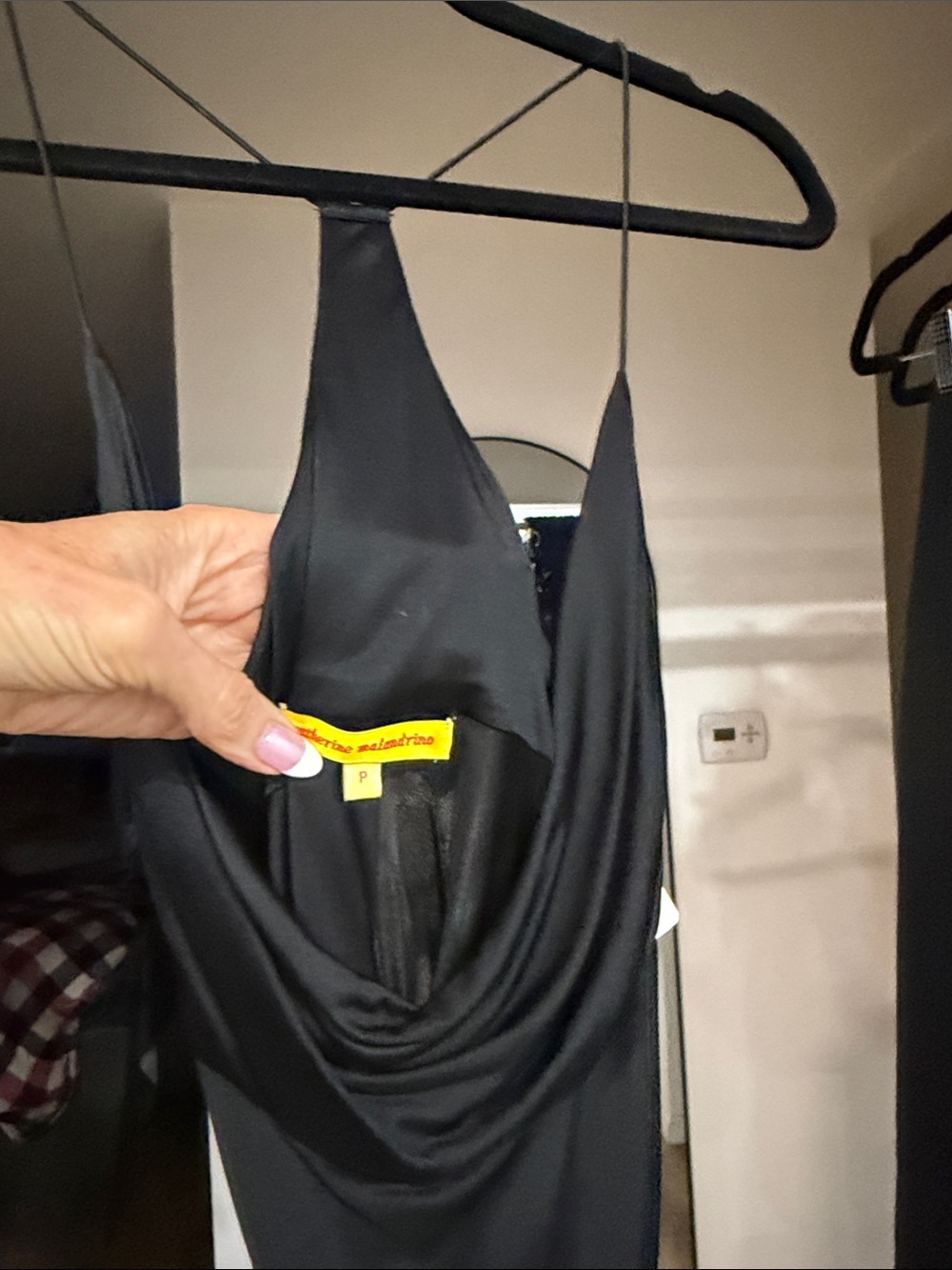 Catherine Malandrino Black Draped Cowl Camisole - Picture 5 of 11